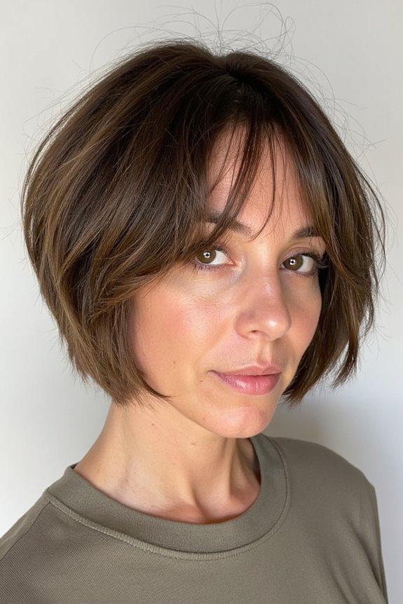 32+ Cutest Short Shaggy Haircuts for Fine Hair to Look Fuller in 2025 20 feathered bob enhances fine hair
