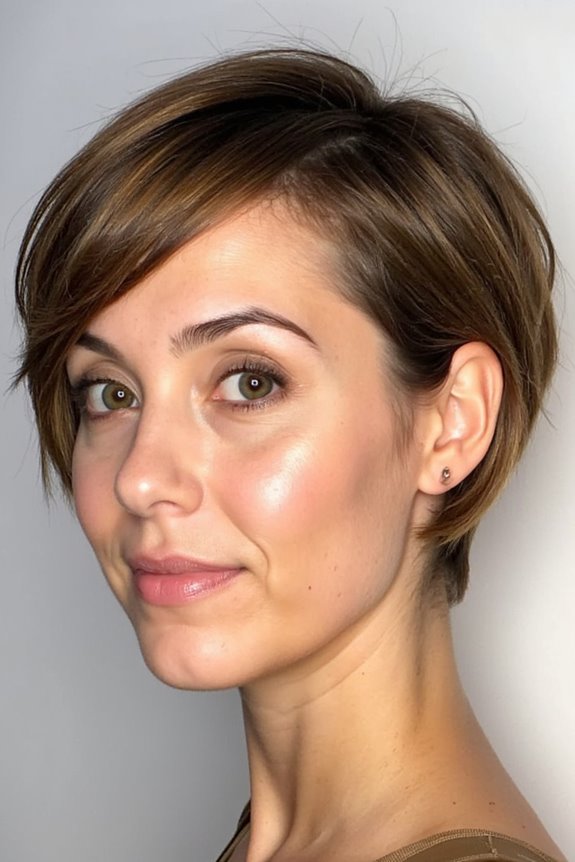 21+ Flattering Short Haircut Ideas for Full Faces to Look Thinner in 2025 51 feathered hairstyle for elegance