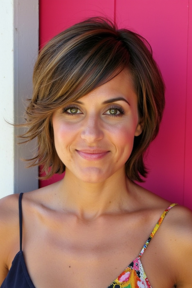 21+ Short Choppy Haircuts Women in Their 70s Can Pull-Off 2025 45 feathered layers for sophistication