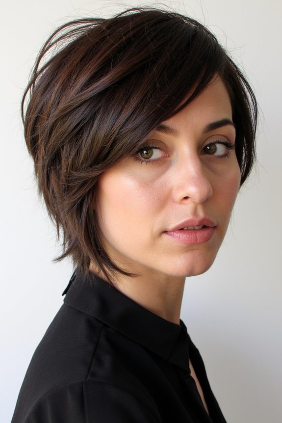 16+ Amazing Examples of Short Dark Brown Hair in 2025 52 feathered layers for sophistication