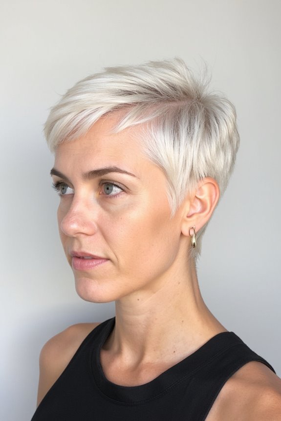 23+ Prettiest Platinum Pixie Cuts for Cooler Blonde Crop in 2025 35 feathered platinum pixie hairstyle