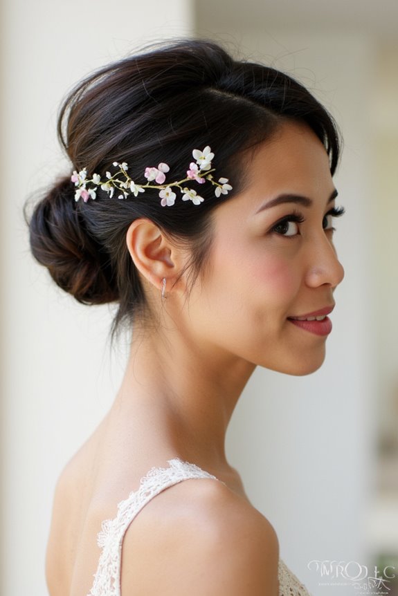 34+ Gorgeous Short Wedding Hairstyles and Bridal Hair Ideas in 2025 2 floral elegance for pixie