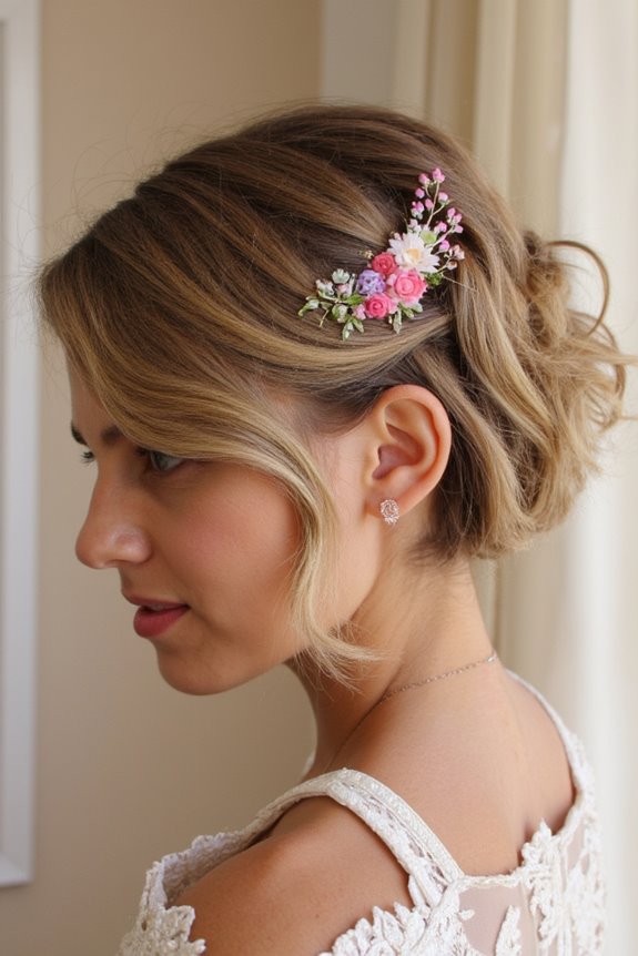 1 Prom Hairstyle for Short Hair Is Here (+35 More) in 2025 89 floral pins for short hair