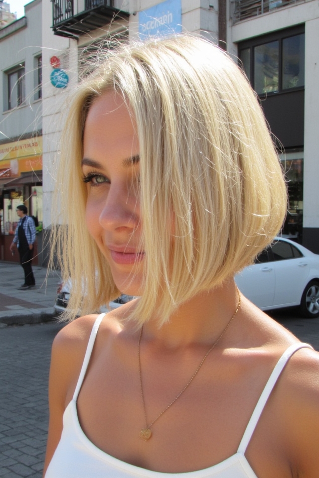 50+ Trendiest Short Blonde Bob Ideas Right Now 2025 78 frosted blonde bob hairstyle