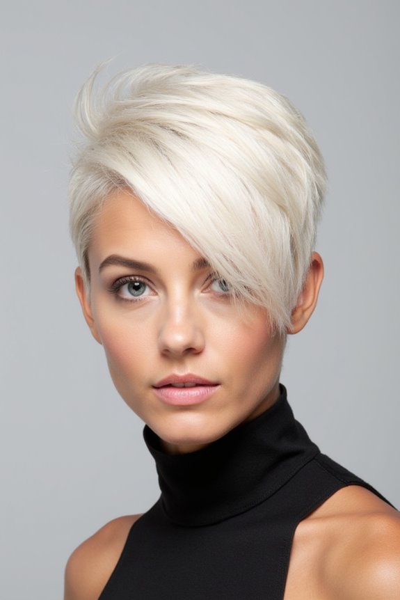23+ Prettiest Platinum Pixie Cuts for Cooler Blonde Crop in 2025 36 geometric modern platinum pixie
