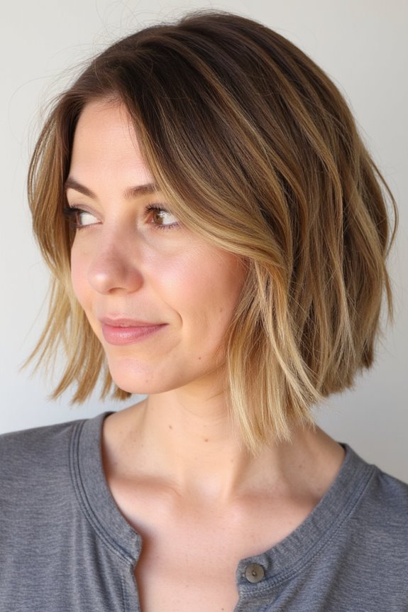 25+ Short, Light Brown Hair Ideas to Inspire Your Next Cut & Color for 2025 66 golden balayage on brown
