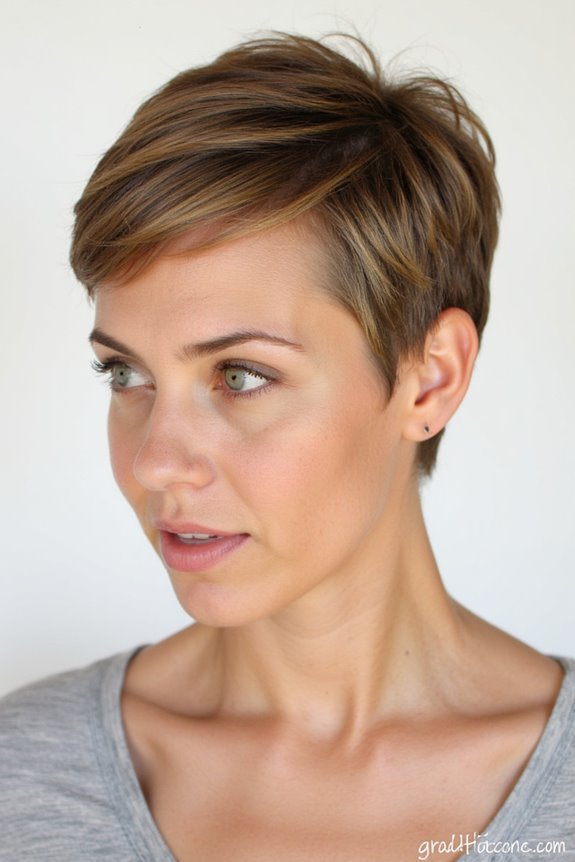 48+ Most Volumizing Pixie Cuts for Thin Hair in 2025 46 highlighted layers for volume