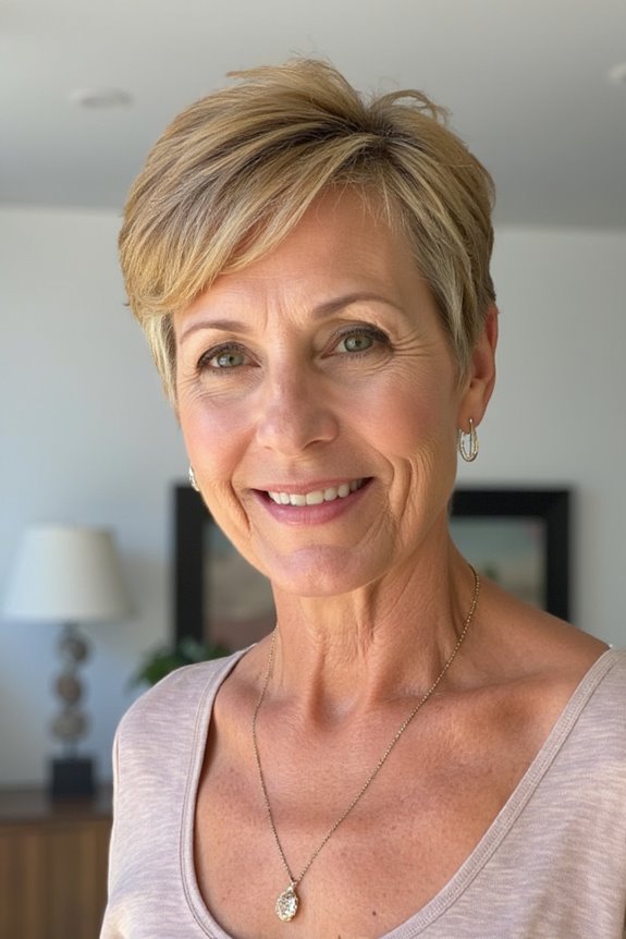 49+ Best Short Hairstyles for Women Over 50 With Fine Hair in 2025 132 highlighted pixie cut elegance