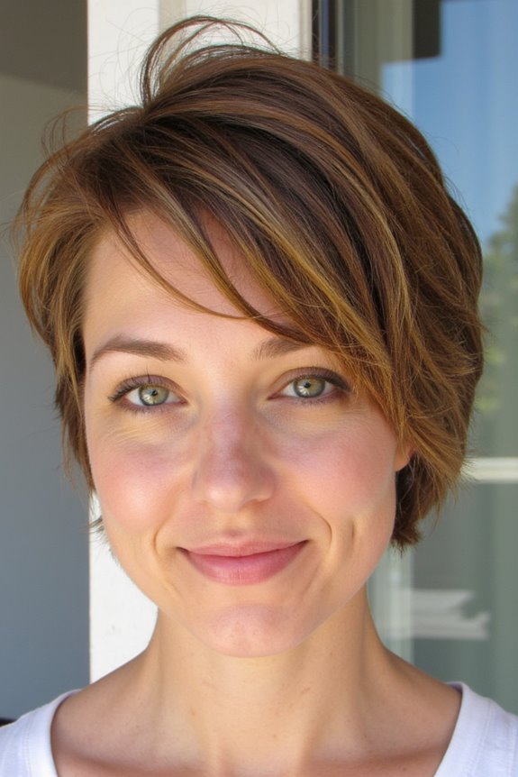 25+ Short, Light Brown Hair Ideas to Inspire Your Next Cut & Color for 2025 22 honey highlights for warmth