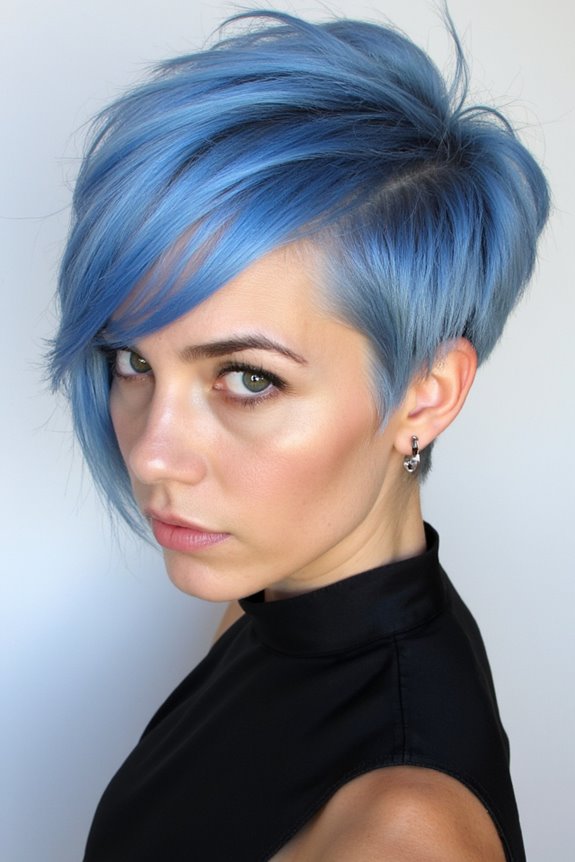 16+ Best Short Hair With Highlights in 2025 54 icy blue tips hairstyle