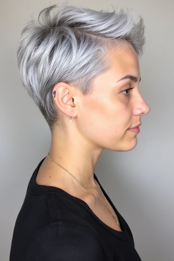 36+ Cutest Ways to Get a Pixie Cut With Highlights for a Dimensional Crop in 2025 10 icy platinum pixie styling