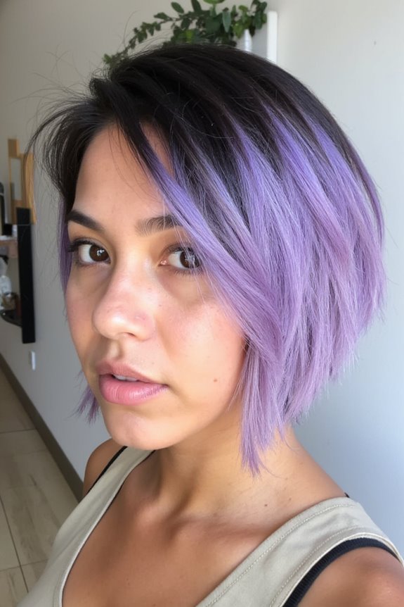 Top 40+ Short, Ombre Hair Color Ideas Trending Now in 2025 51 lavender ends short ombre