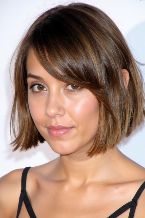 37+ Best Ways to Wear Curtain Bangs With Short Hair in 2025 6 layered bangs for bob