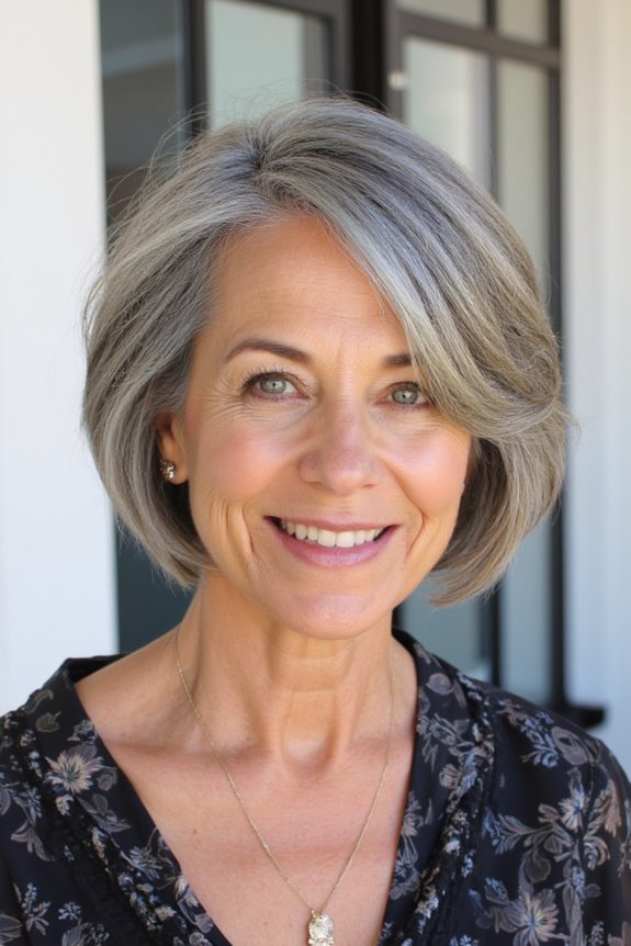 25+ Ladies Over 60 With a Round Face Show How to Rock Short Haircuts in 2025 45 layered bob with accessories