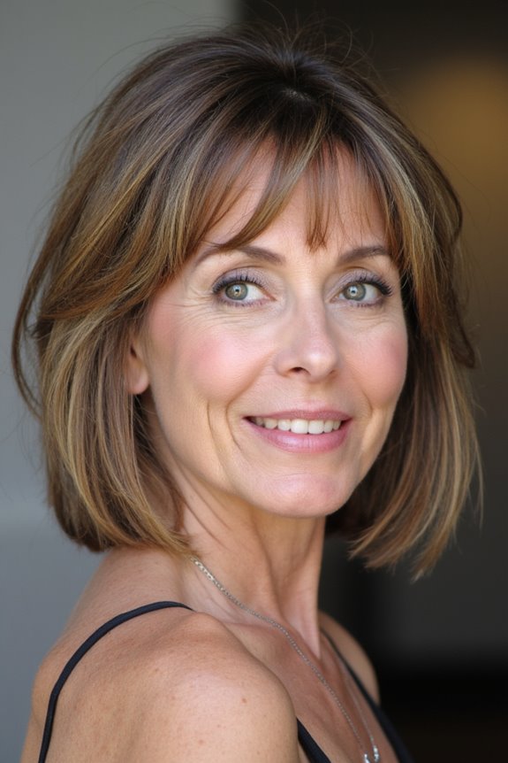 15+ Trendy Short Bob With Bangs Ideas Women Over 50 Are Loving in 2025 8 layered bob with bangs