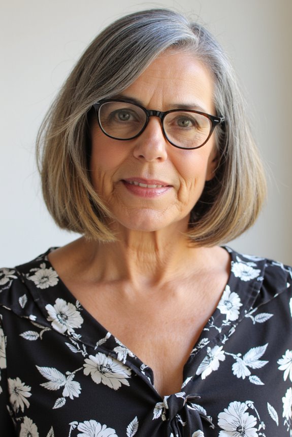 31+ Best Short Hairstyles for Women Over 50 With Glasses in 2025 6 layered bob with bangs