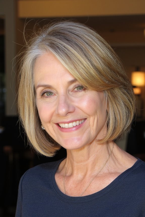 40+ Stunning Chin-Length Hairstyles Every Woman Over 60 Should Try in 2025 13 layered bob with sophistication