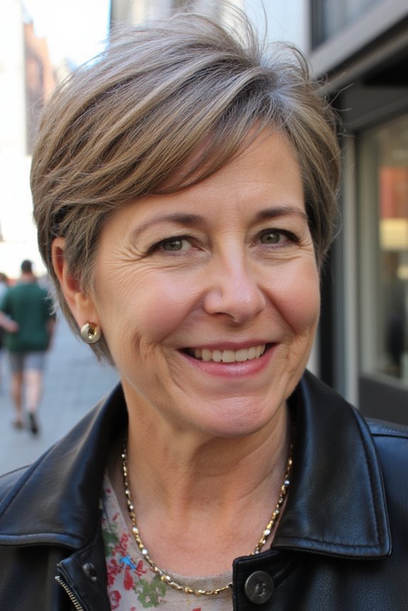 20+ Stunning Short Haircuts for Women Over 50 With Thick Hair in 2025 2 layered classic pixie cut