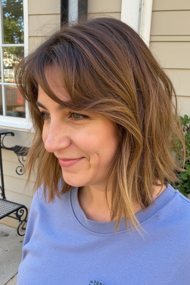 50+ Fantastic Short to Medium Layered Haircuts for That In-Between Length 2025 181 layered cut with bangs