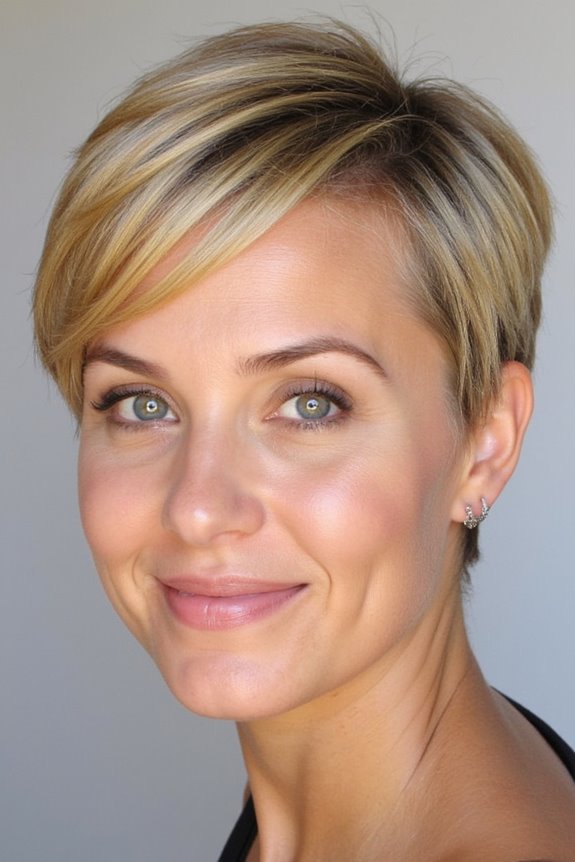 29+ Most Flattering Pixie Cuts for Oval Face Shapes in 2025 72 layered highlights for elegance