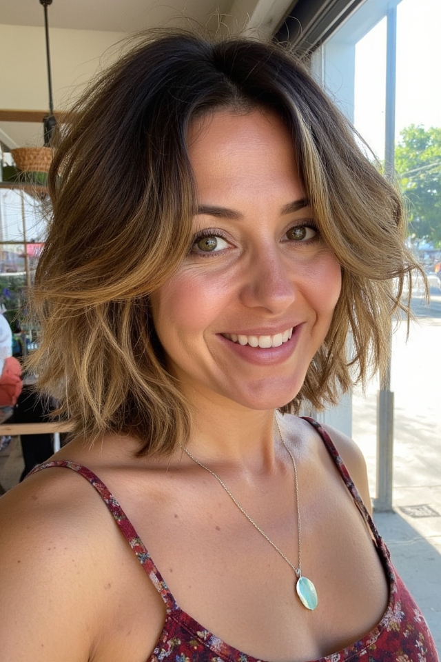 50+ Fantastic Short to Medium Layered Haircuts for That In-Between Length 2025 151 layered shag face framing haircut