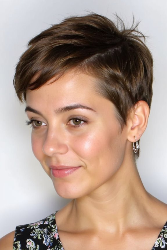 35+ Most Flattering Ways to Get a Pixie Cut for Round Face Shapes in 2025 7 layered wispy pixie haircut