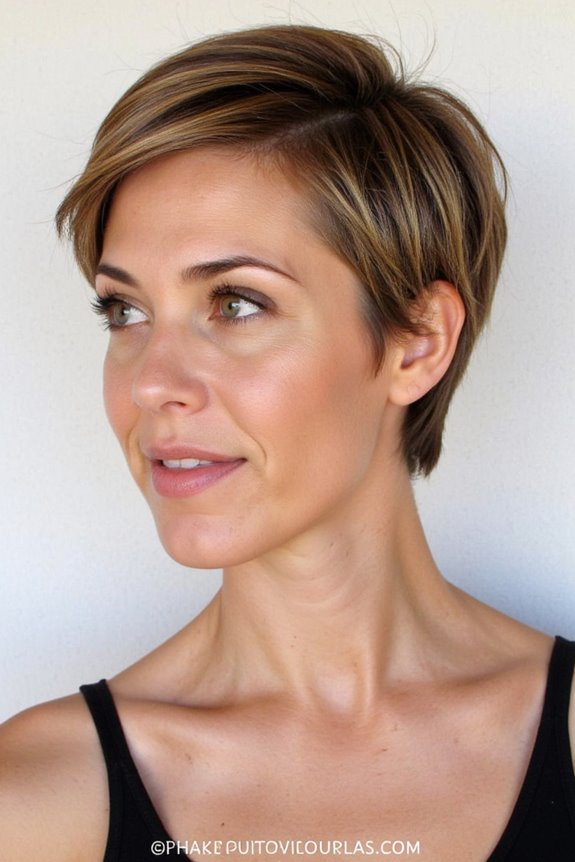 36+ Cutest Ways to Get a Pixie Cut With Highlights for a Dimensional Crop in 2025 107 light caramel pixie highlights