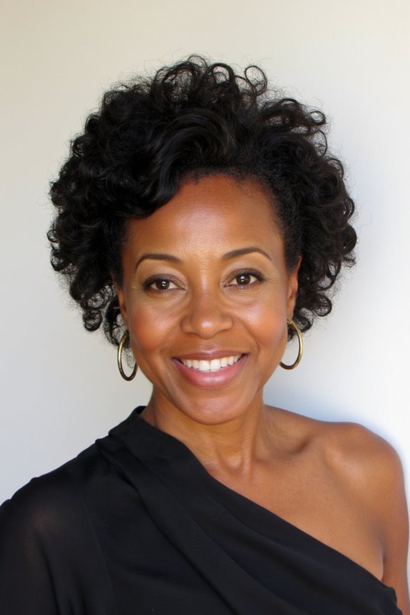15+ Beautiful Short Natural Haircuts for Black Women Over 60 in 2025 22 low fade with curls