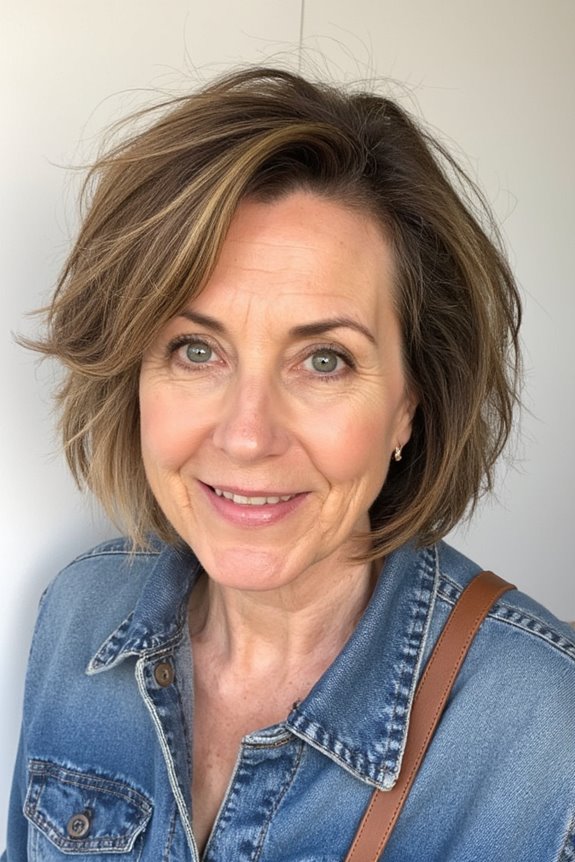 44+ Stylish & Fuss-Free Short Hairstyles for Women Over 50 in 2025 56 messy bob for effortless style