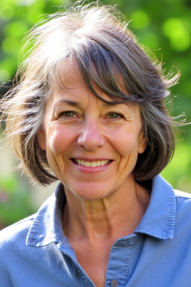 36+ Incredible Short "Choppy" Haircuts for Women Over 60 in 2025 41 messy bob with bangs