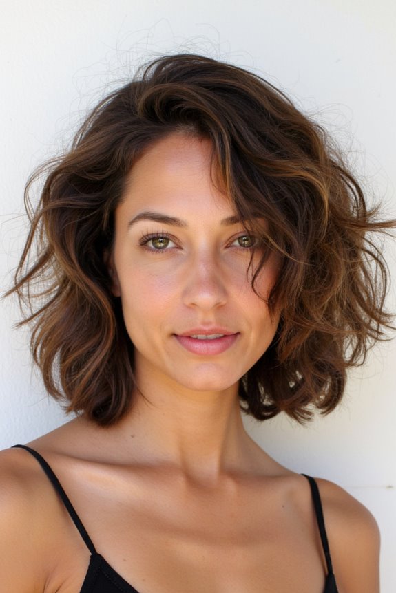 42+ Flattering Short Hairstyles for Long Faces in 2025 41 messy curly bob styling techniques