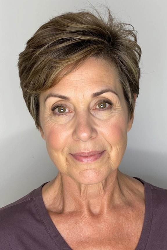30+ Trendy Short Haircuts for Older Women With Fine Hair to Boost Volume in 2025 56 messy pixie with volume