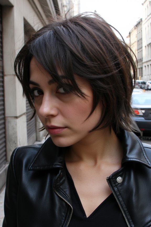 25+ "Shattered Bob" Haircuts to Totally Get in 2025 72 messy rocker bob style