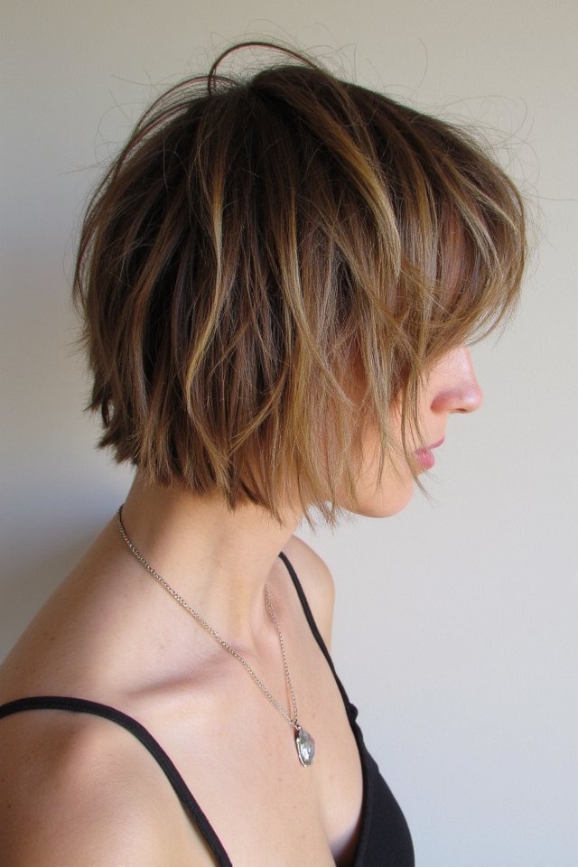 28+ Best Short Hair With Side Bangs Women Are Getting Right Now 2025 22 messy short hairstyle tips