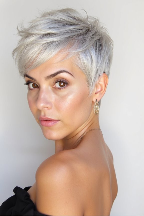 23+ Prettiest Platinum Pixie Cuts for Cooler Blonde Crop in 2025 24 messy textured platinum pixie