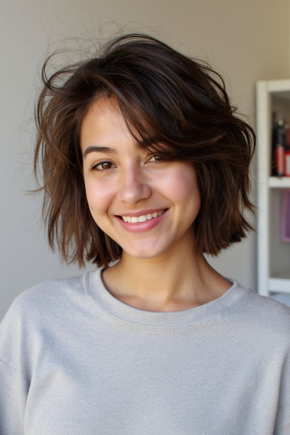 29 Ways You Can Get an Ear-Length Haircut and Still Look Cute in 2025 56 messy volumized ear length lob