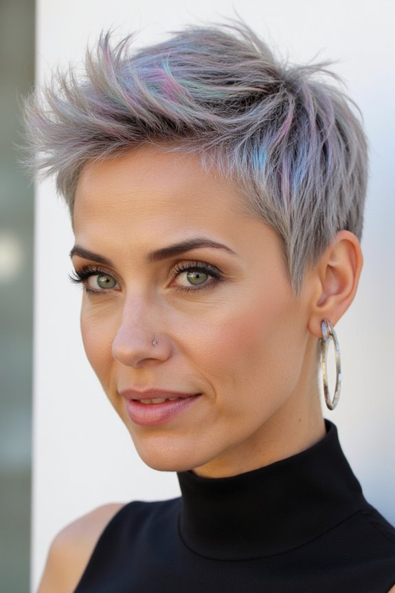 34+ Edgy Pixie Cuts for Women of All Ages and Hair Textures in 2025 116 metallic pixie hair transformation
