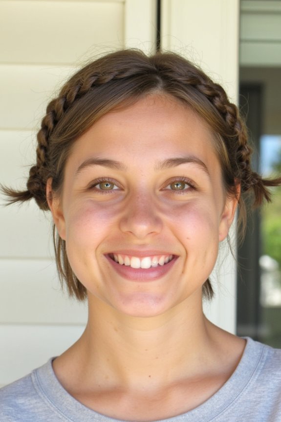 34+ Cutest Braids for Short Hair in 2025 13 mini braided pigtails tutorial