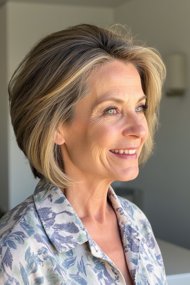 42+ Classic Short Bob Haircuts for Ladies Over 60 Who Want a Youthful Style in 2025 141 modern bob for elegance