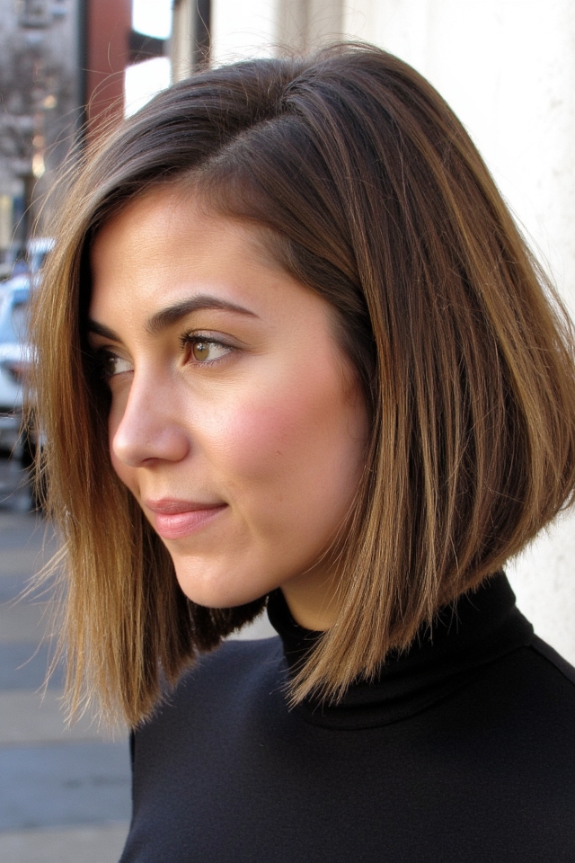 33+ Jaw-Length Bob Haircuts to See If You Want a Chic Crop in 2025 22 modern inverted bob hairstyle