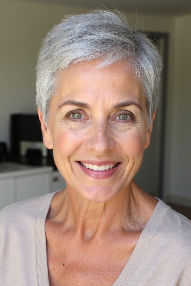 50+ Fabulous Short Haircuts Women Over 60 Are Getting in 2025 66 modern silver short pixie
