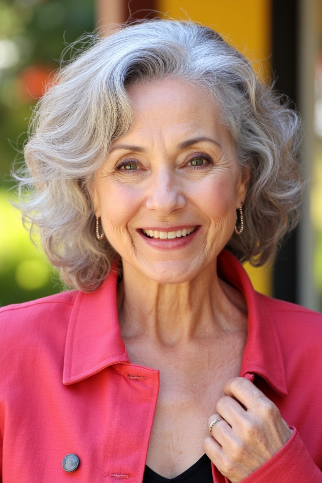 42+ Classic Short Bob Haircuts for Ladies Over 60 Who Want a Youthful Style in 2025 17 natural curls for volume