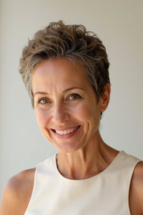 43+ Trendiest Pixie Haircuts for Women Over 50 in 2025 22 natural curls low maintenance style