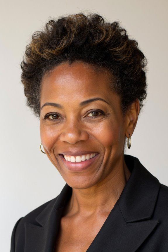 20+ Youthful Short Natural Haircuts for Black Women Over 50 in 2025 62 natural curls with highlights