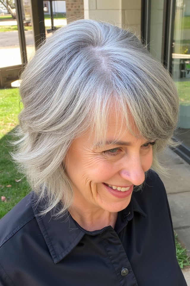 21+ Short Choppy Haircuts Women in Their 70s Can Pull-Off 2025 42 natural effortless wavy bob