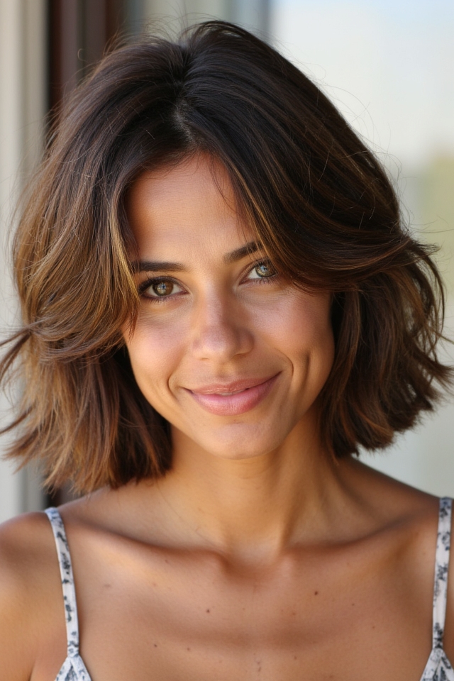 50+ Fantastic Short to Medium Layered Haircuts for That In-Between Length 2025 147 natural textured layered haircut