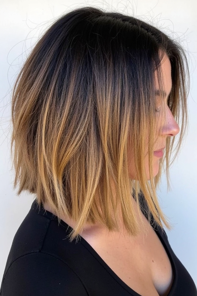 33+ Jaw-Length Bob Haircuts to See If You Want a Chic Crop in 2025 46 ombre jaw length bob elegance