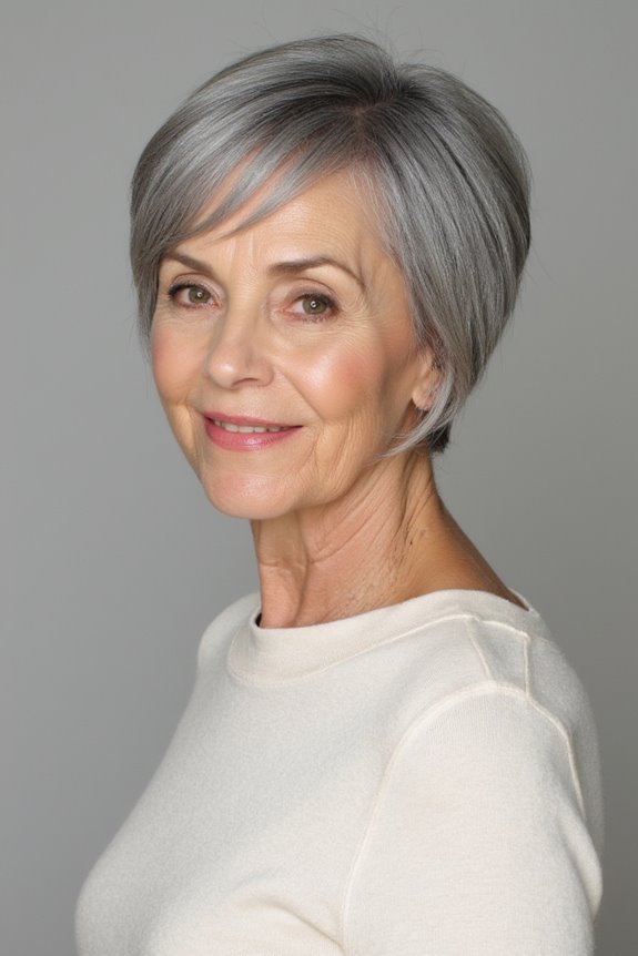 15+ Stylish Short Bob With Bangs Ideas for Older Women in 2025 42 pixie bob with blunt bangs