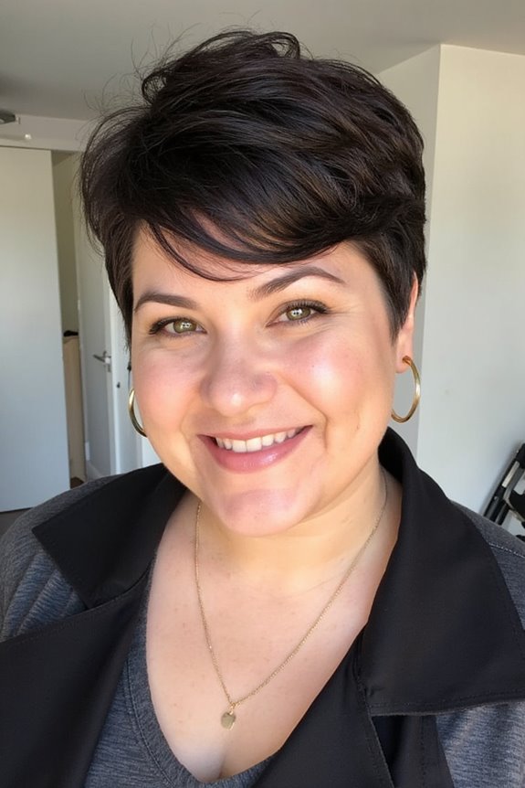 15+ Chic Pixie Cuts That Complement Chubby Faces for 2025 15 pixie cut enhances chubby face