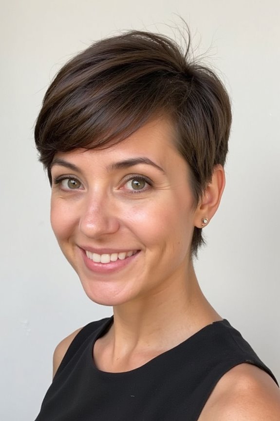 37+ Best Ways to Wear Curtain Bangs With Short Hair in 2025 2 pixie cut with curtain bangs